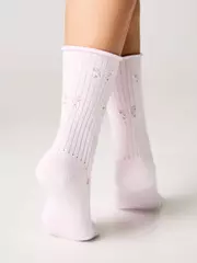 Ажурные носки без резинки classic 628 светло-розовый, , 36-38 (23-25), CONTE ELEGANT, - 3