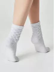 Женские махровые носки conte comfort с объемными рисунками 550 светло-серый, , 38-39 (25), CONTE ELEGANT, - 3