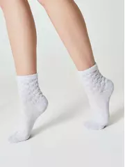 Женские махровые носки conte comfort с объемными рисунками 550 светло-серый, , 38-39 (25), CONTE ELEGANT, - 4