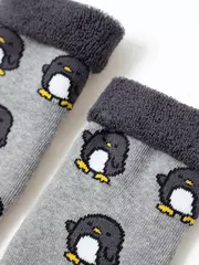 Махровые носки с отворотом (антискользящие) sof-tiki 537 серый, , 12, CONTE-KIDS, - 5