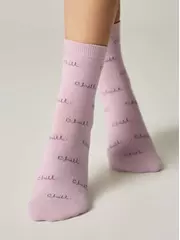 Женские носки с махровой стопой esli perfect 568 пепельно-розовый, , 36-39 (23-25), ESLI, - 2