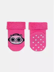 Махровые детские носки с отворотом (антискользящие) sof-tiki 764 розовый, , 10, CONTE-KIDS, - 2