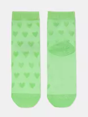 Махровые женские носки из хлопка с объемными рисунками conte comfort 549 салатовый, , 36-38 (23-25), CONTE ELEGANT, - 4