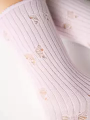 Ажурные носки без резинки classic 628 светло-розовый, , 36-38 (23-25), CONTE ELEGANT, - 5