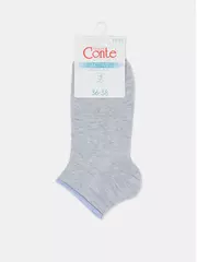 Укороченные женские носки conte active 035 светло-серый-голубой, , 39-41 (25-27), CONTE ELEGANT, - 5
