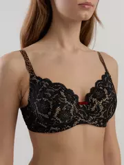Бюстгальтер с мягкой чашкой conte leo tb6135 лео черный, , 70D, CONTE ELEGANT, - 4