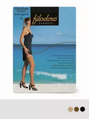 Чулки filodoro absolute summer 8 aut. tea, , 4, FILODORO, - 2