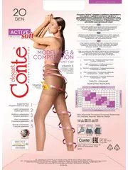 Колготки женские active soft 20 den grafit​, , 4, CONTE ELEGANT, - 5