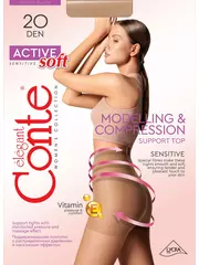 Колготки женские active soft 20 den grafit​, , 4, CONTE ELEGANT, - 1