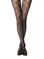 Колготки в ромбы mirage nero, , 5, CONTE ELEGANT, - 2