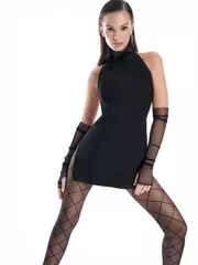 Колготки в ромбы mirage nero, , 5, CONTE ELEGANT, - 4