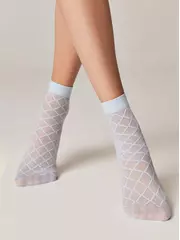 Носки женские в крупные ромбы conte 21с-145сп light blue, , 36-39 (23-25), CONTE ELEGANT, - 1
