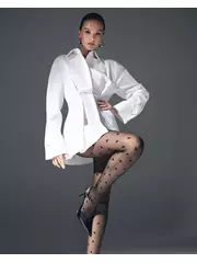 Колготки с рисунком «сердечки» tresor nero, , 4, CONTE ELEGANT, - 4