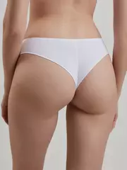 Трусы женские "танга" со средней линии талии autograph rp6130 белый, , 98/M, CONTE ELEGANT, - 2