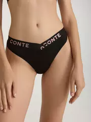 Трусы женские «бразилиана» конте comfy line lbr 2991 black-pink, , 102/L, CONTE ELEGANT, - 1