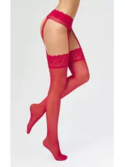 Колготки с имитацией чулок и пояса minimi adriana 20 rosso, , 2, MINIMI, - 1