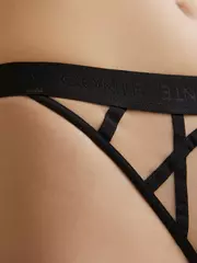 Трусы «танга» женские criss cross lta 2998 black-natural, , 90/XS, CONTE ELEGANT, - 2