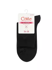 Носки женские хлопковые classic 686 черный, , 36-38 (23-25), CONTE ELEGANT, - 1