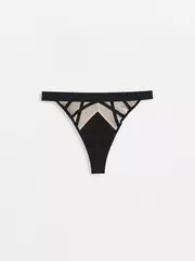 Трусы «танга» женские criss cross lta 2998 black-natural, , 90/XS, CONTE ELEGANT, - 4