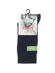 Классические мужские носки из бамбука conte bamboo 000 темно-синий, , 40-41 (25), CONTE ELEGANT, - 4