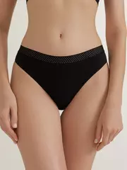 Трусы «бикини» из хлопка и кружева gotic lb 3005 black, , 106/XL, CONTE ELEGANT, - 1