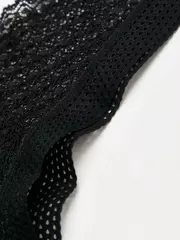 Трусы «бразилиана» из кружева и хлопка gotic lbr 2984 black, , 90/XS, CONTE ELEGANT, - 4