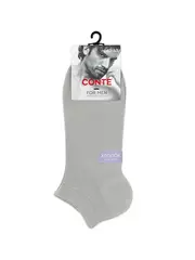 Тонкие короткие мужские носки cool 24/7 000 серый, , 40-41 (25), CONTE ELEGANT, - 1
