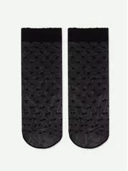 Носки для девочек с рисунком «сердечки» lola nero, , 18-20, CONTE ELEGANT, - 4