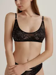 Бюстье с треугольными чашками conte mystery garden lbe 3113 black, , 170-92/M, CONTE ELEGANT, - 1