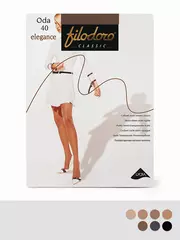 Колготки с шортиками filodoro oda 40 elegance glace, , 3, FILODORO, - 2