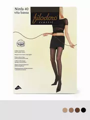 Женские колготки с заниженной талией ninfa 40 vita bassa nero, , 2, FILODORO, - 1