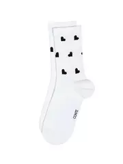 Носки женские с рисунком «сердечки» active 708 белый, , 36-38 (23-25), CONTE ELEGANT, - 2