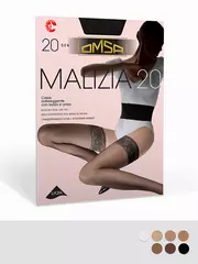 Чулки с кружевной каймой omsa malizia 20 caramello, , 3, OMSA, - 2