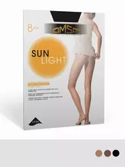 Колготки тончайшие эластичные omsa sun light 8 sierra, , 4, OMSA, - 2