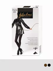Колготки теплые filodoro paola 100 coffee, , 3, FILODORO, - 2
