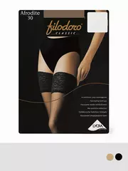 Чулки женские filodoro afrodite 30 aut. nero, , 2 (8.5-9), FILODORO, - 1