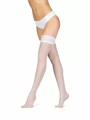 Чулки прозрачные sisi queen 20 bianco, , 3, SISI, - 1