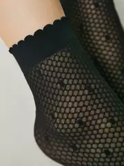 Тонкие носки в горошек conte mona nero, , 18-20, CONTE ELEGANT, - 3