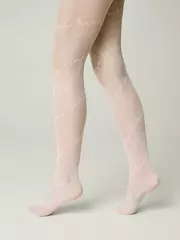 Детские колготки с рисунком «time best» grace bianco, , 152-158, CONTE ELEGANT, - 4