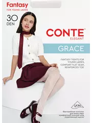 Детские колготки с рисунком «time best» grace bianco, , 152-158, CONTE ELEGANT, - 1