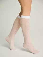 Гольфы детские с геометрическим рисунком viola bianco, , 20, CONTE ELEGANT, - 2