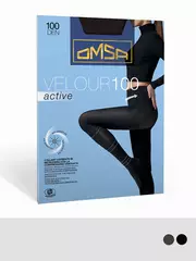Теплые колготки omsa velour active 100 antracite, , 2, OMSA, - 2