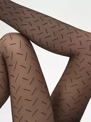 Колготки с диагональной полоской minimi slash 20 blu, , 2, MINIMI, - 6