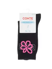 Удлиненные носки active 705 черный, , 36-38 (23-25), CONTE ELEGANT, - 4