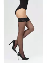 Чулки женские (эффект тюля) minimi sharm rete nero, , S/M, MINIMI, - 2