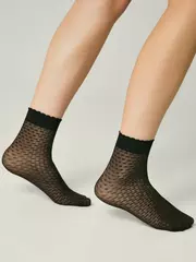 Тонкие носки с геометрическим рисунком julia nero, , 22-24, CONTE ELEGANT, - 3