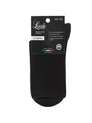 Носки мужские levante l0251s (3 пары) black, , 40-42 (25-27), LEVANTE, - 1