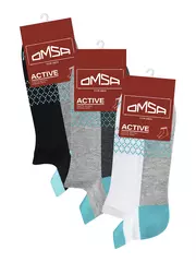 Укороченные мужские носки omsa active 107 grigio melange, , 36-38 (23-25), OMSA, - 2