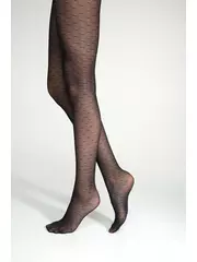 Колготки в мелкую сеточку с линиями blues nero, , 3, CONTE ELEGANT, - 3