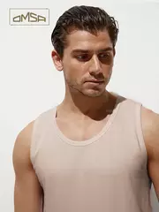 Майка мужская omsa cotton u1101 beige, , 50(XL), OMSA, - 4